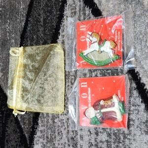 VINTAGE AVON COUNTRY GIFT COLLECTION CHRISTMAS MAGNETS SANTA HORSE